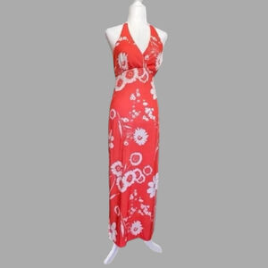 Vintage 70s Jack Hartley Miami Halter Maxi Dress 10
